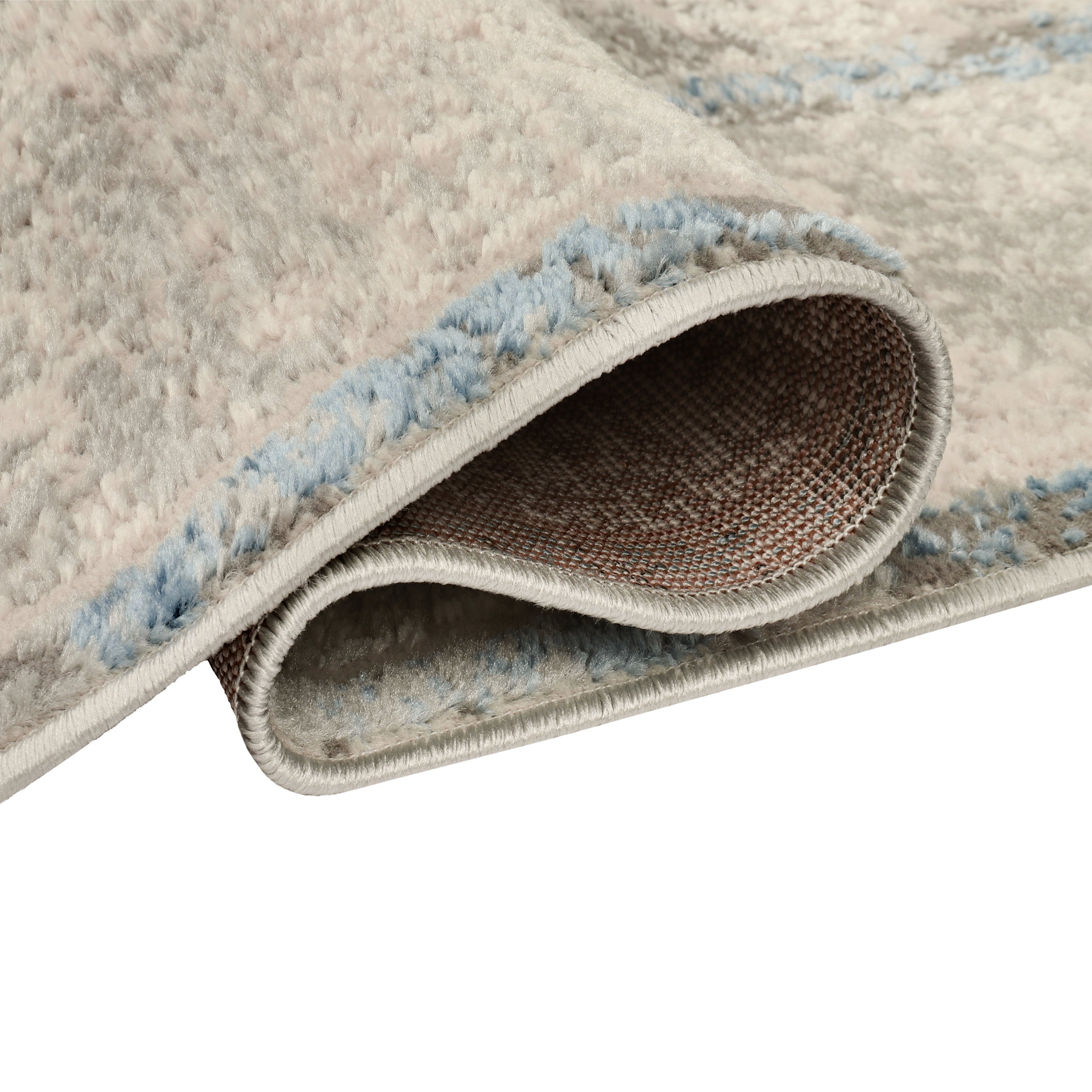 TAPISO Retro Tapis Poil Court Gris Bleu Brun Roux Moucheté Abstrait Salon Chambre OEKO-TEX Résistant 120 x 170 cm - 3