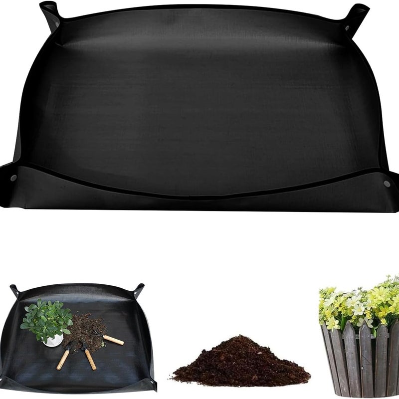 Zestaw mat do roślin - 100x100 cm - mata ogrodowa - czarna mata polietylenowa do roślin - wodoodporna mata do roślin