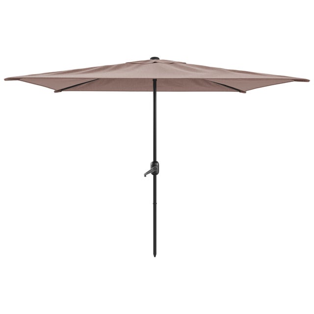 Ombrellone Rettangolare 3x2 M Da Giardino Parasole Per Balcone Con Air Vent Apertura A Manovella Anti UV Idrorepellente Mare Spiaggia Piscina Tortora