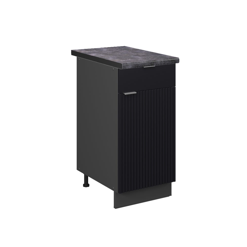 Vicco Szafka dolna do kuchni Fame-Line, Czarne paski, 40 cm , BP Antracyt