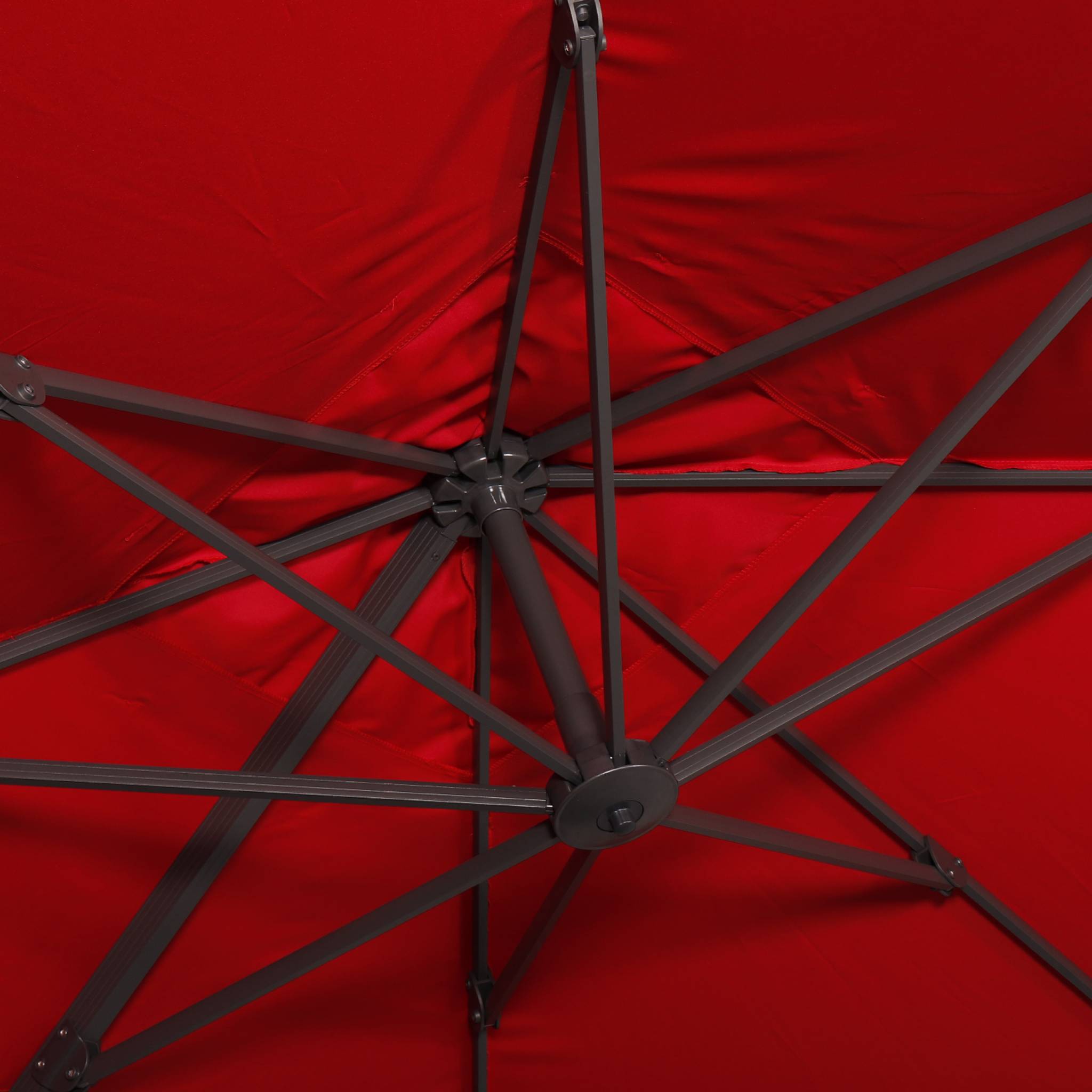 Sombrilla cuadrada 3x3m, Rojo - 6