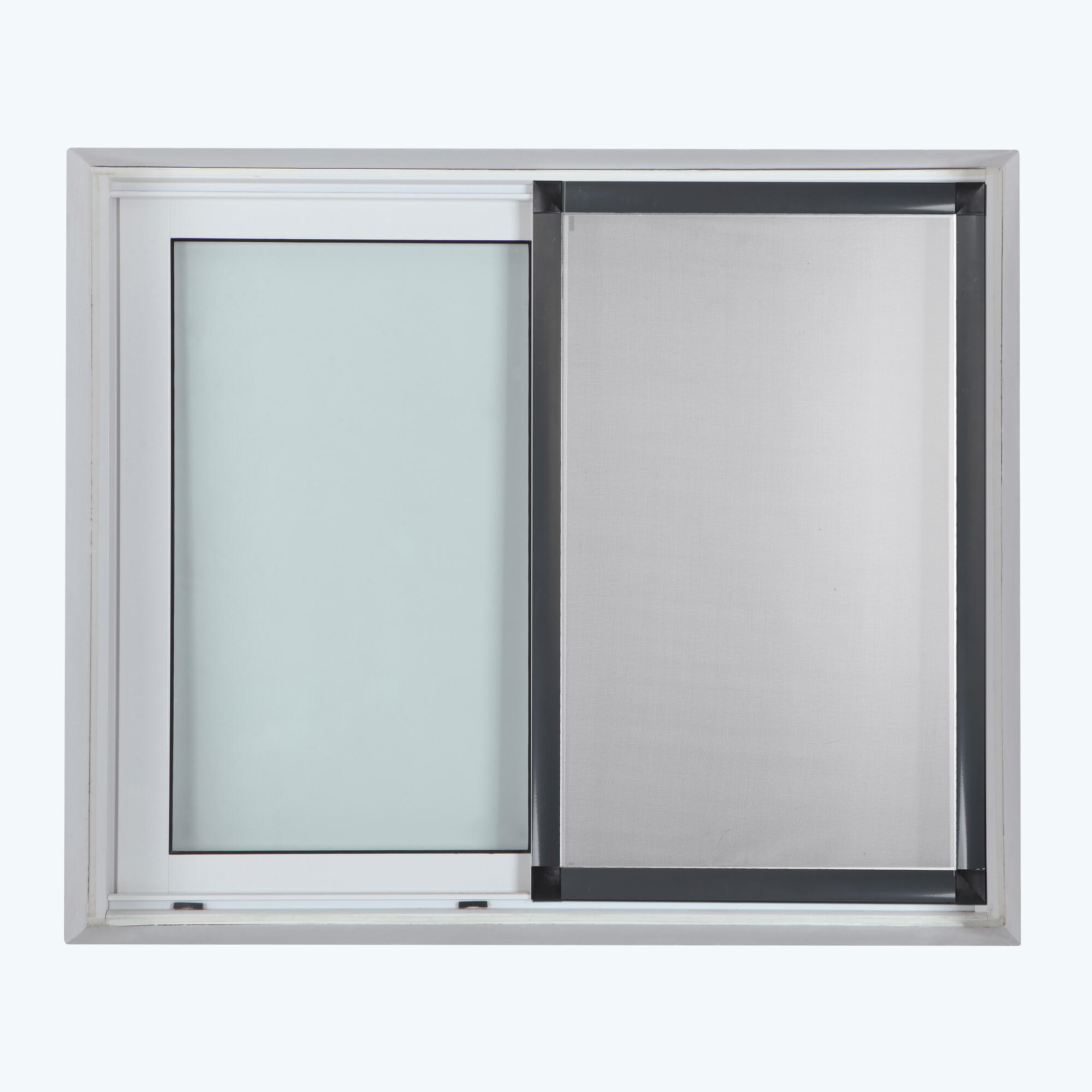 Przesuwna moskitiera aluminiowa szara do okna z włókna szklanego 70x130cm