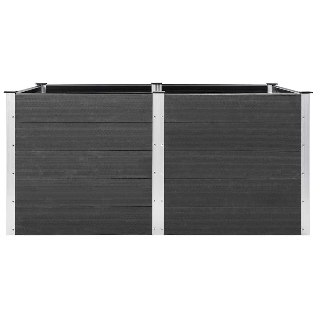vidaXL Lit surélevé de jardin 200x100x91 cm WPC Gris - 3