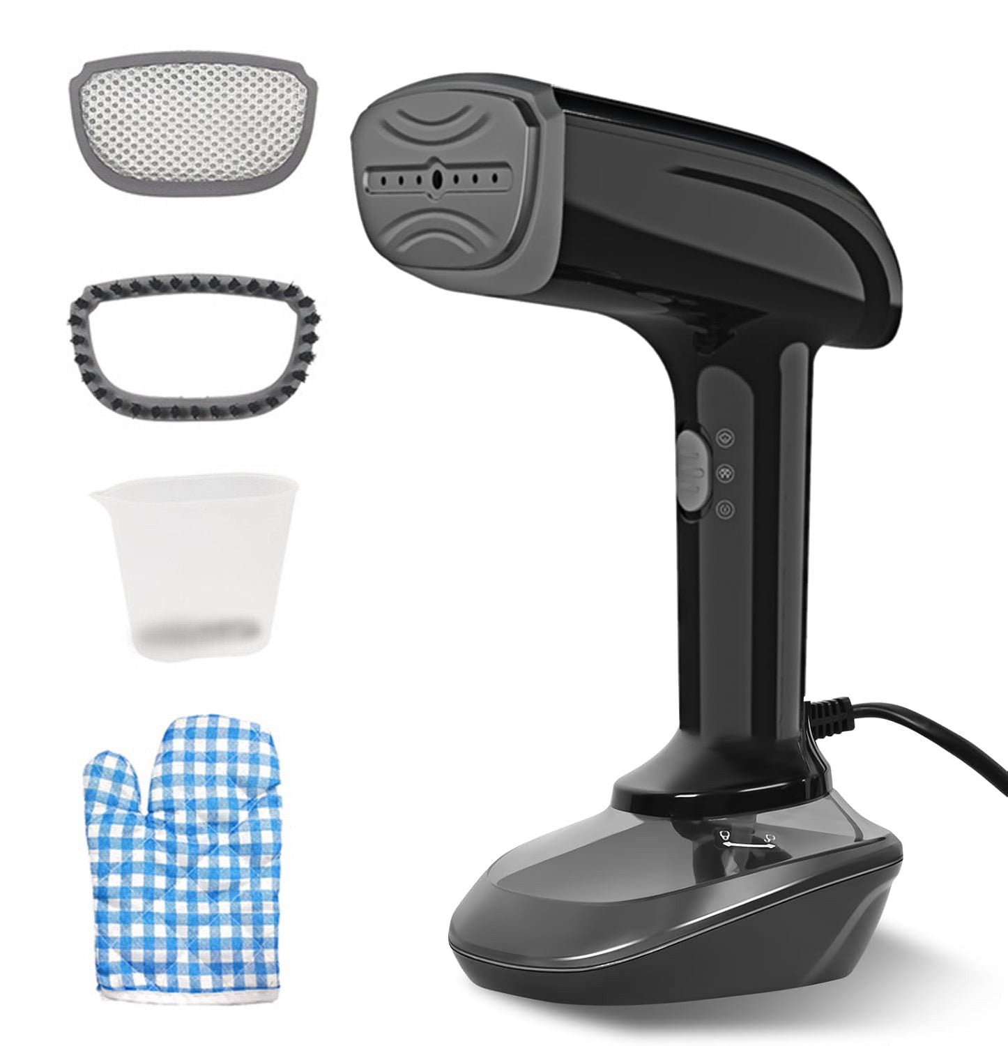 Przenośny parowy steamer do ubrań - 1200 W z szybką nagrzewającą się płytą ceramiczną, żelazko i steamer 2 w 1, dysza parowa