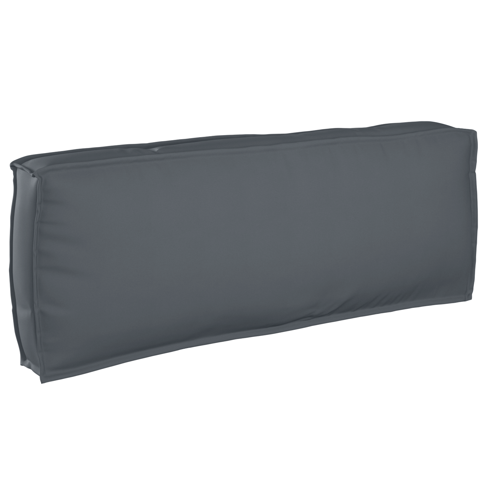 Coussin De Banc Long Intérieur/Extérieur - 90x40x3 Cm, Gris Foncé, Éponge Polyester, Housse Lavable, Antidérapant