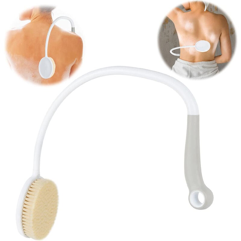 Szczotka do pleców z długą rączką – ergonomiczna szczotka prysznicowa z miękkim włosiem