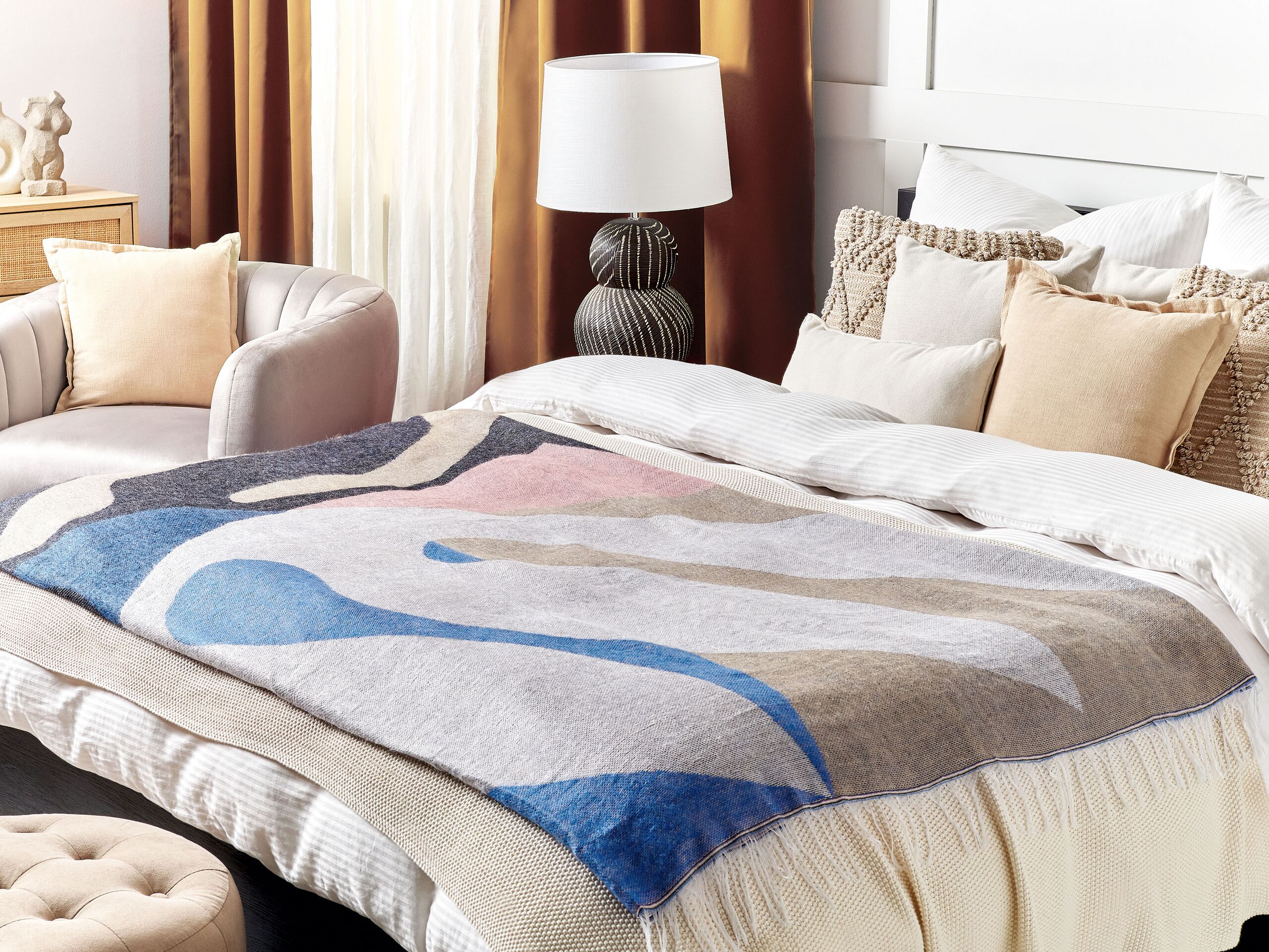 Coperta YALADI Tessuto 130 x 170 cm Multicolore - 2