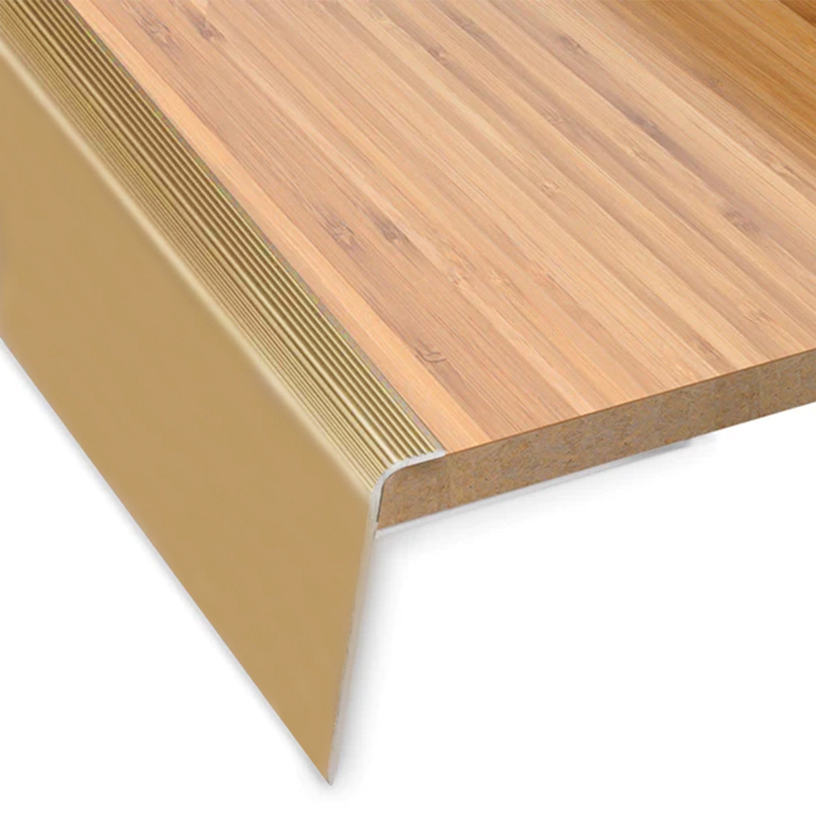 Seuil d'escalier Safety Forme: F Aluminium anodisé Or élégant S 90 cm - 3