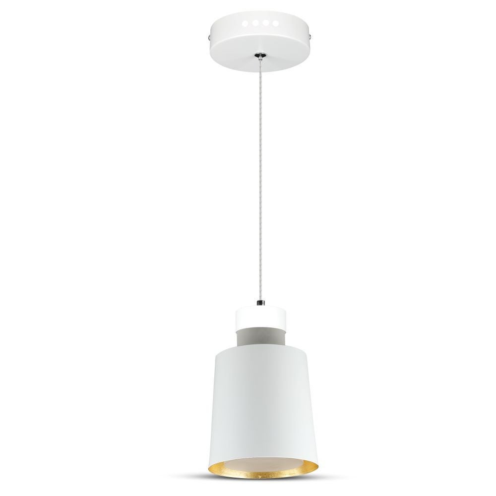 Lámpara Colgante LED 7W (Acrílico) Cubierta Blanca Ø120mm 3000K VT-7334