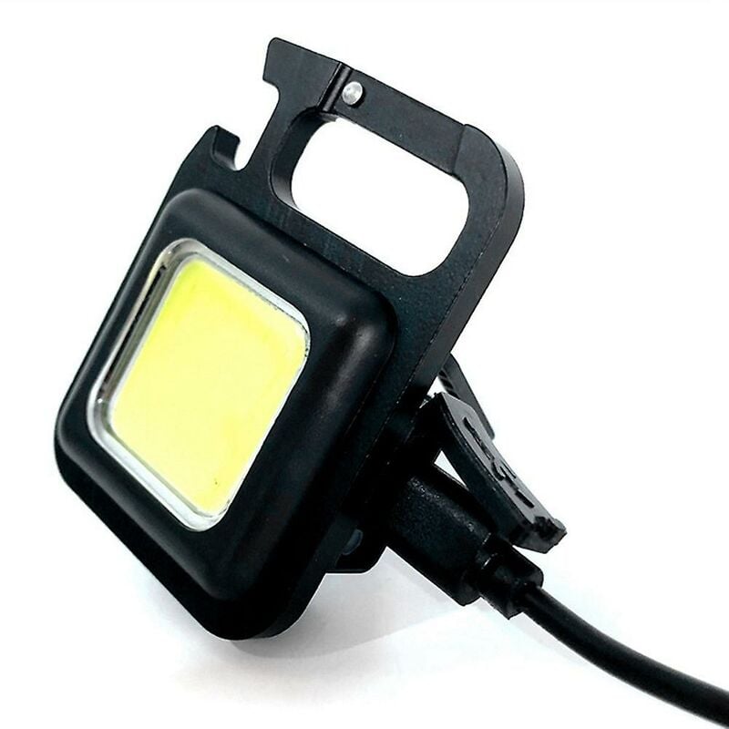 Mini latarka LED z akumulatorem USB i 4 trybami światła w breloku