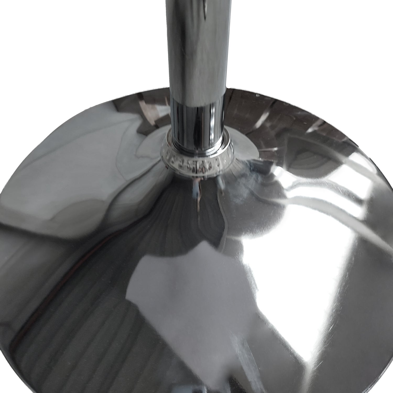 Table de bar carrée blanche et chrome LUKE - 5