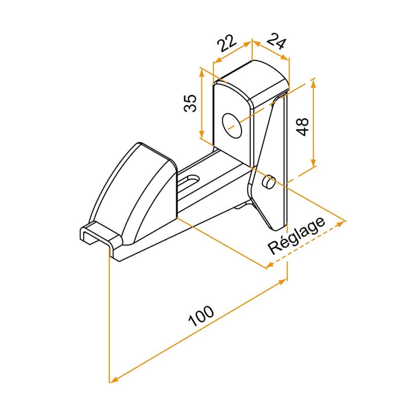 2 Arrêt automatique, Blanc, Aluminium, Epaisseur 5 à 50 - 2