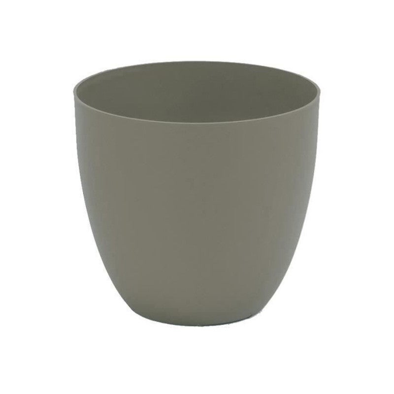 Vaso rotondo in resina Eggy 55 cm. Taupe | Leroy Merlin