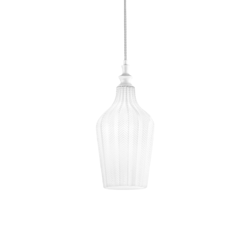 Gea Luce  Cleofe, Lámpara Colgante De Cristal Transparente Y, Casquillo 1Xe27, Estilo Vintage, Ip20, 1Xe27 Máx 1X60w, D.18cm, Bombillas Excluidas Blanco , Leroy Merlin