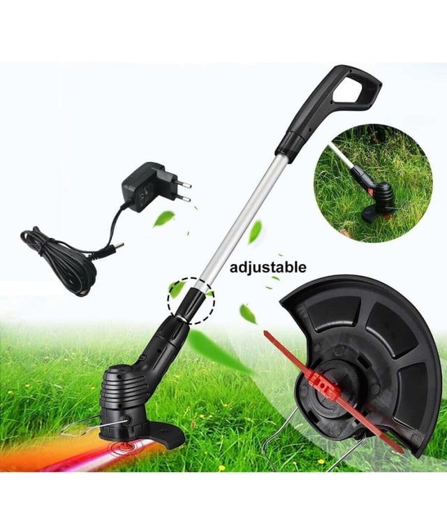 Trade Shop - Tagliaerba Tosaerba Elettrico Portatile Ricaricabile Telescopico Erba Prato 0826 -