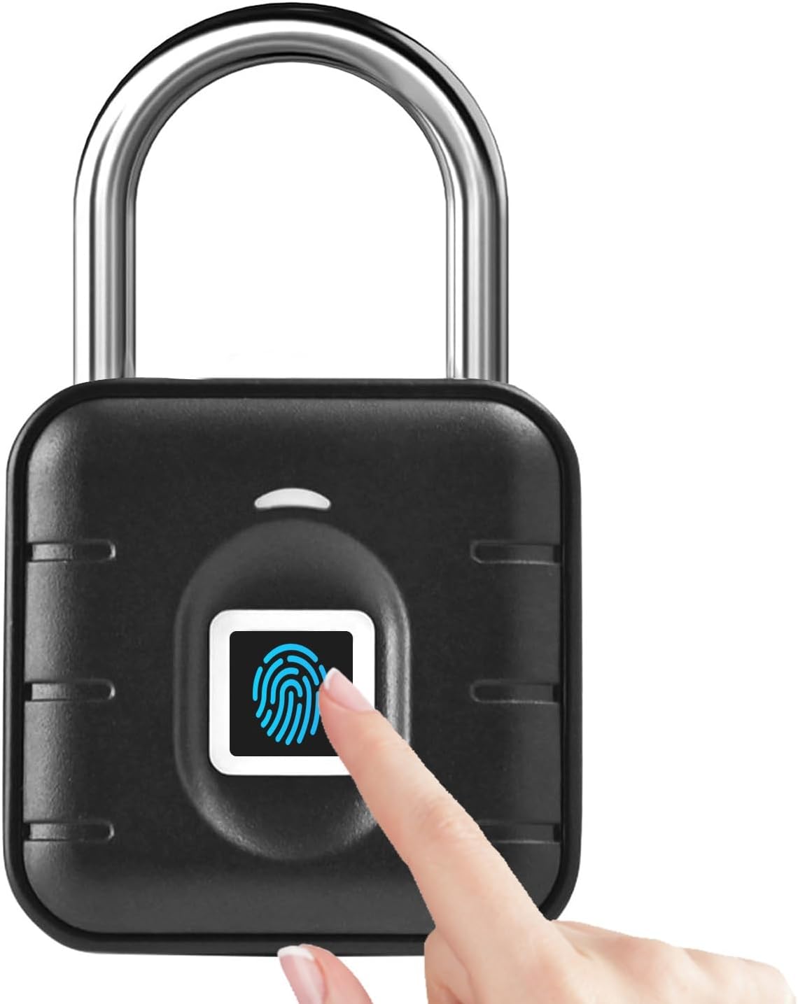 Kłódka na odcisk palca, blokada pokoju na hasło, blokada szafki, ładowanie przez USB, czarna, wodoodporna