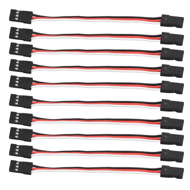 10 pezzi Cavo di prolunga servo a 3 pin Modello di collegamento servo auto Nucleo in ottone Buona compatibilità Scopo principale Design univer