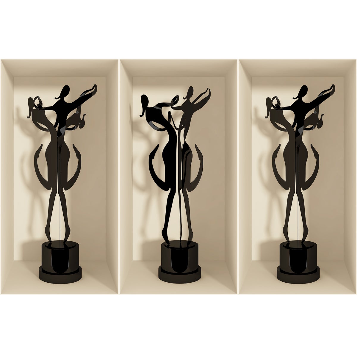 Adesivo effetto 3D figures - Sticker adesivo - adesivi murali - 80x120cm - 3