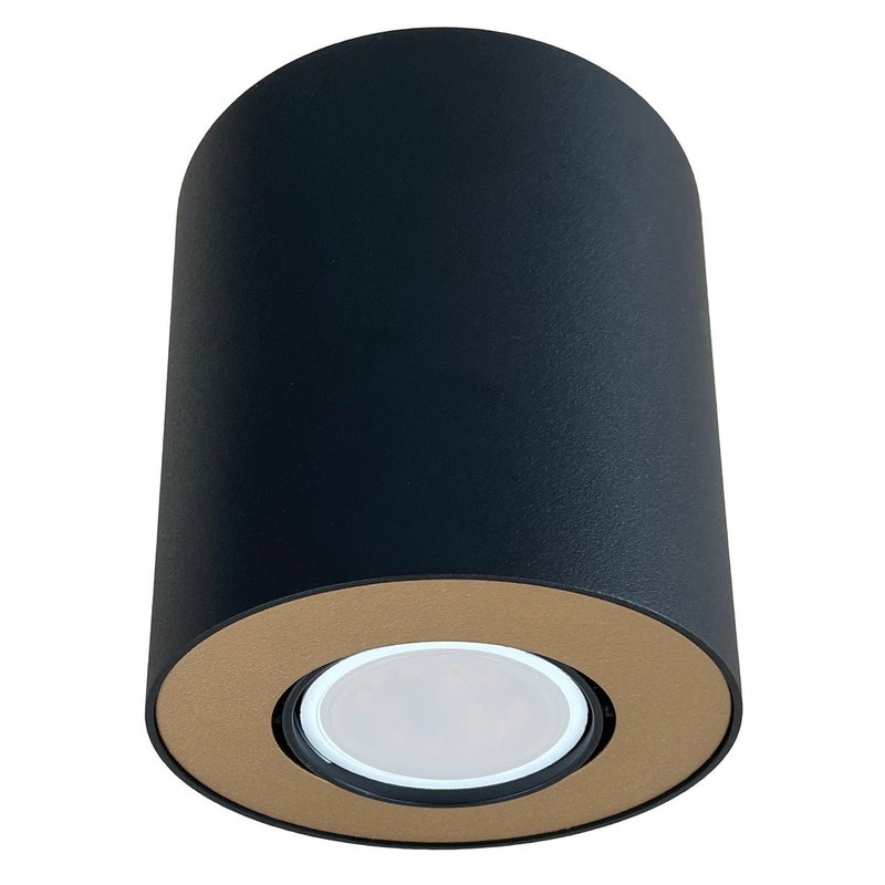 Reflektor sufitowy spot natynkowy Set okrągły czarno-złoty 1xGU10x10W wym: 10 x 10 cm metal Nowodvorski Lighting
