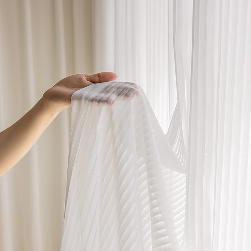 Conjunto de cortinas modernas de duas peças para sala de estar, cortinas verticais, 140 x 200 cm, bolso para varão, sem ilhós - 2