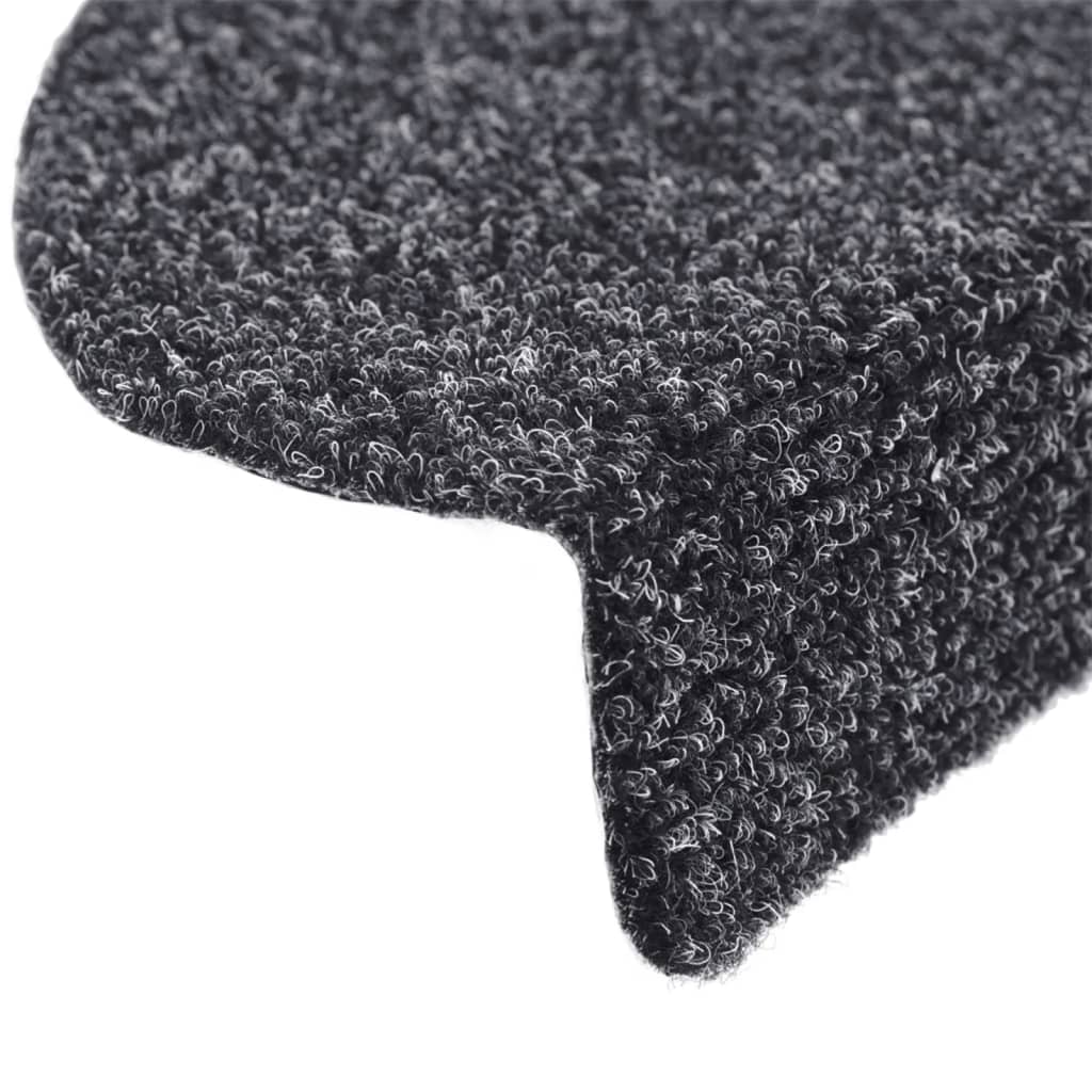 Tapis d'escalier auto-adhésif 15 pcs 56x17x3 cm Gris foncé - 6