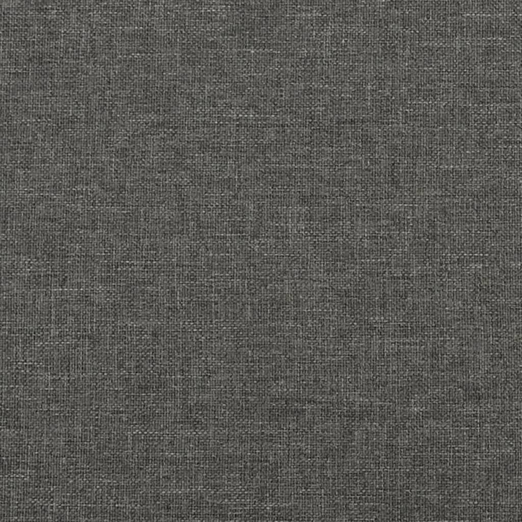 Cadre de lit sans matelas gris foncé 160 x 200 cm tissu - 8