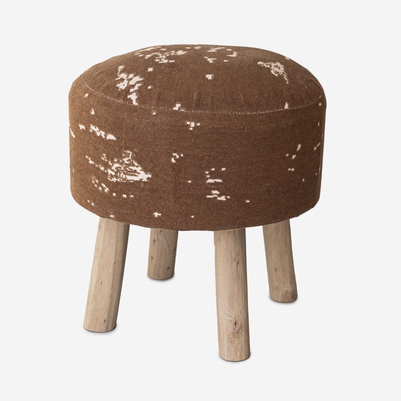 TABORET Z DETALI BRĄZOWYCH Ø40x40CM