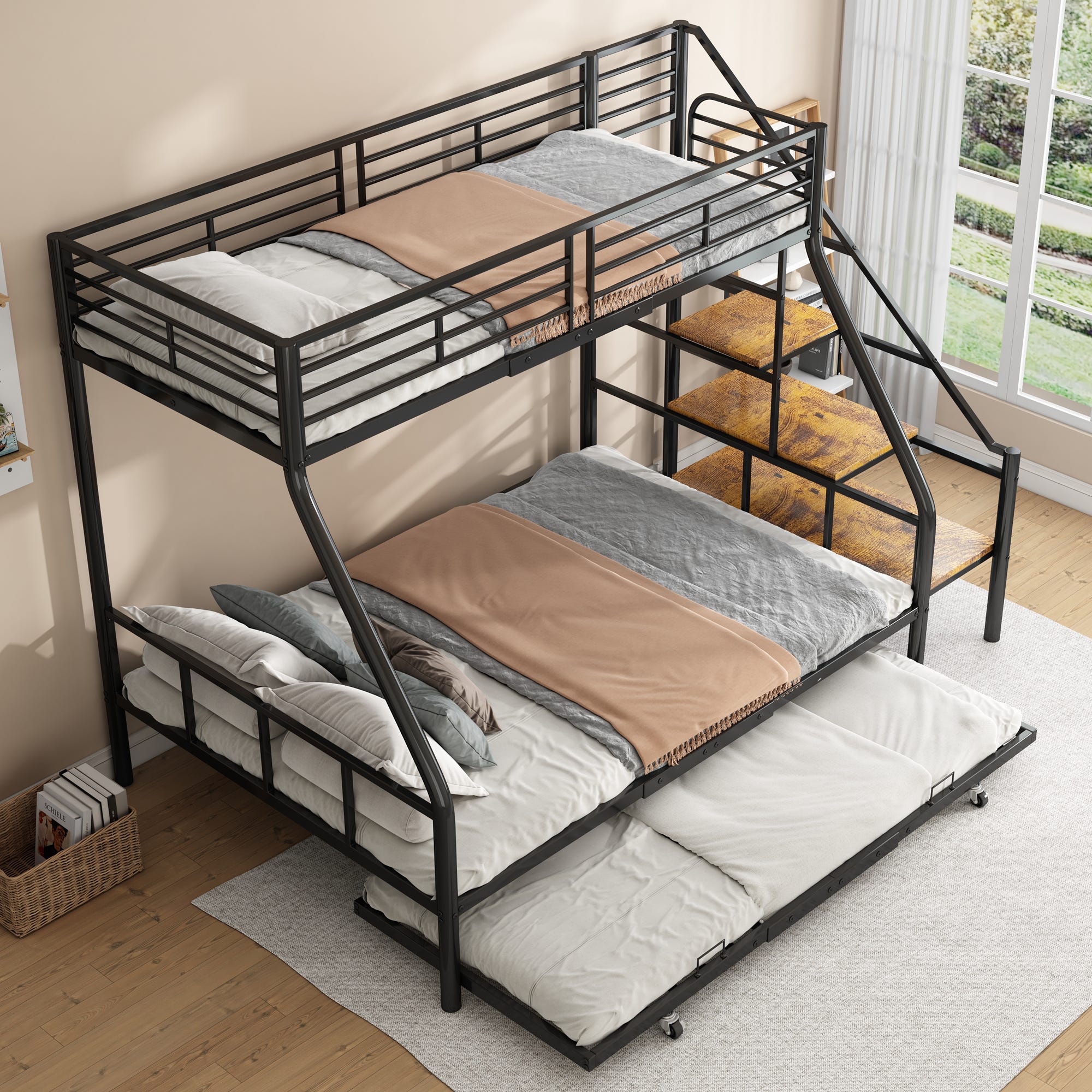 Lit Superpos 90 X 200 Cm Avec Lit Gigogne chelle De Rangement Cadre Lit Superpos 90 X 200 Cm Avec Lit Gigogne chelle De Rangement Cadre