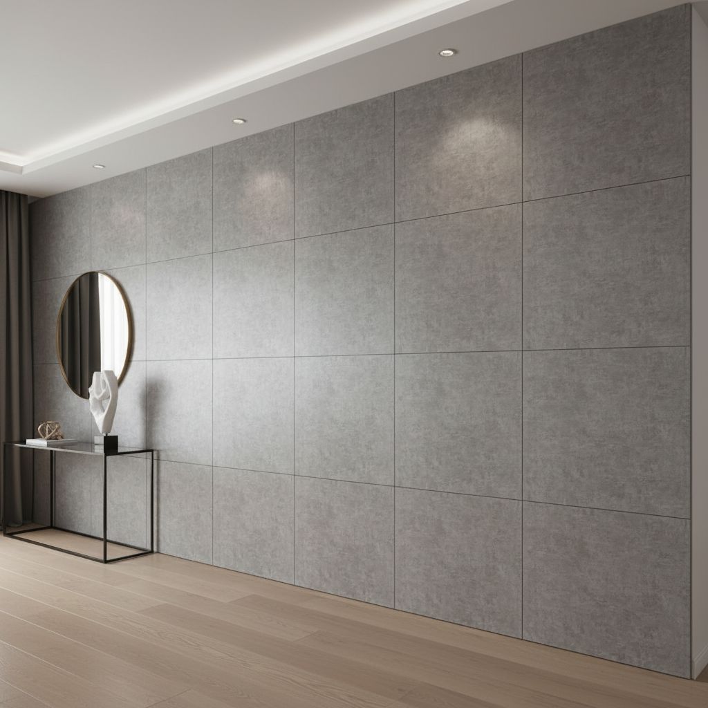 Panel SPC pared Imitación Cemento 122x61x0.3 cm (3.72 m2), IMPERMEABLE, FÁCIL DE INSTALAR, APTO TODO AMBIENTE - 7