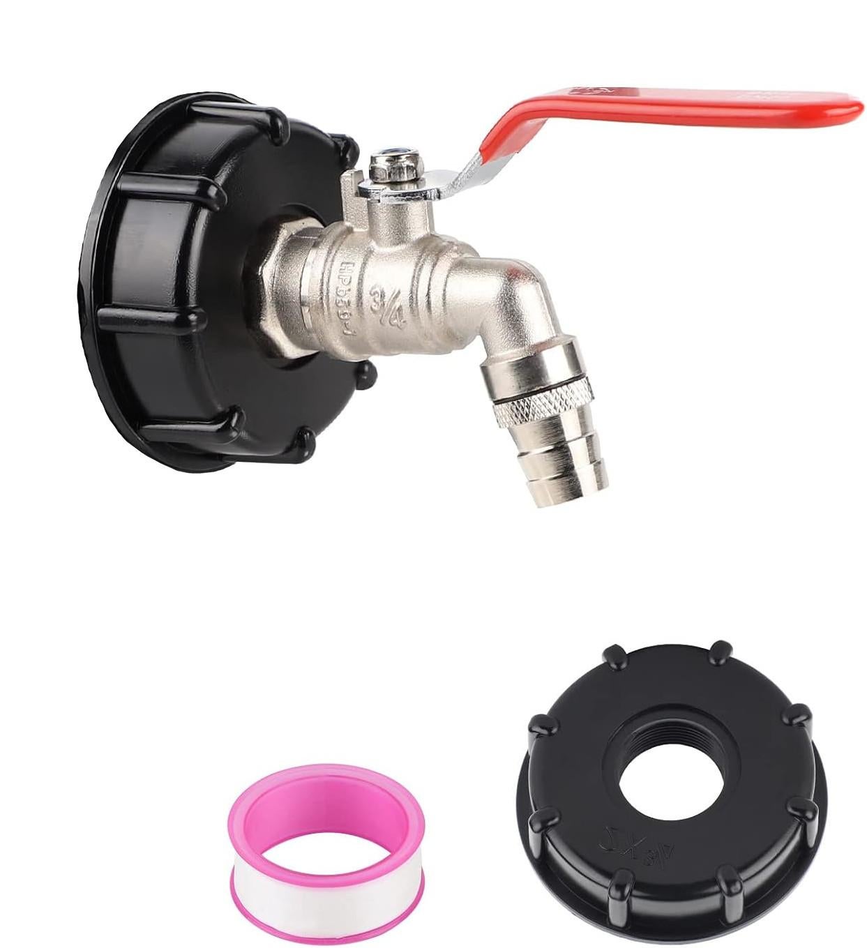 Raccord Bouchon Mamelon Et Joints Pour Cuve IBC 1000 Litres - Neuf, Couleur Noire, Origine Chine