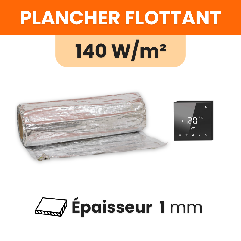 Kit Plancher chauffant électrique sous parquet + Thermostat Wifi — free download