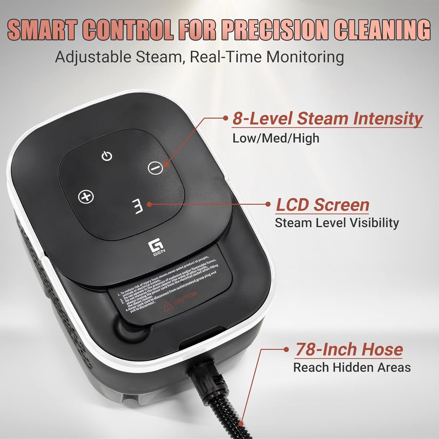 FULEADTURE Juego de limpiador a vapor de 10 piezas, 3KW, potente hidrolavadora de alta presión, adecuada para limpiar manchas de aceite y alfombras. - 5