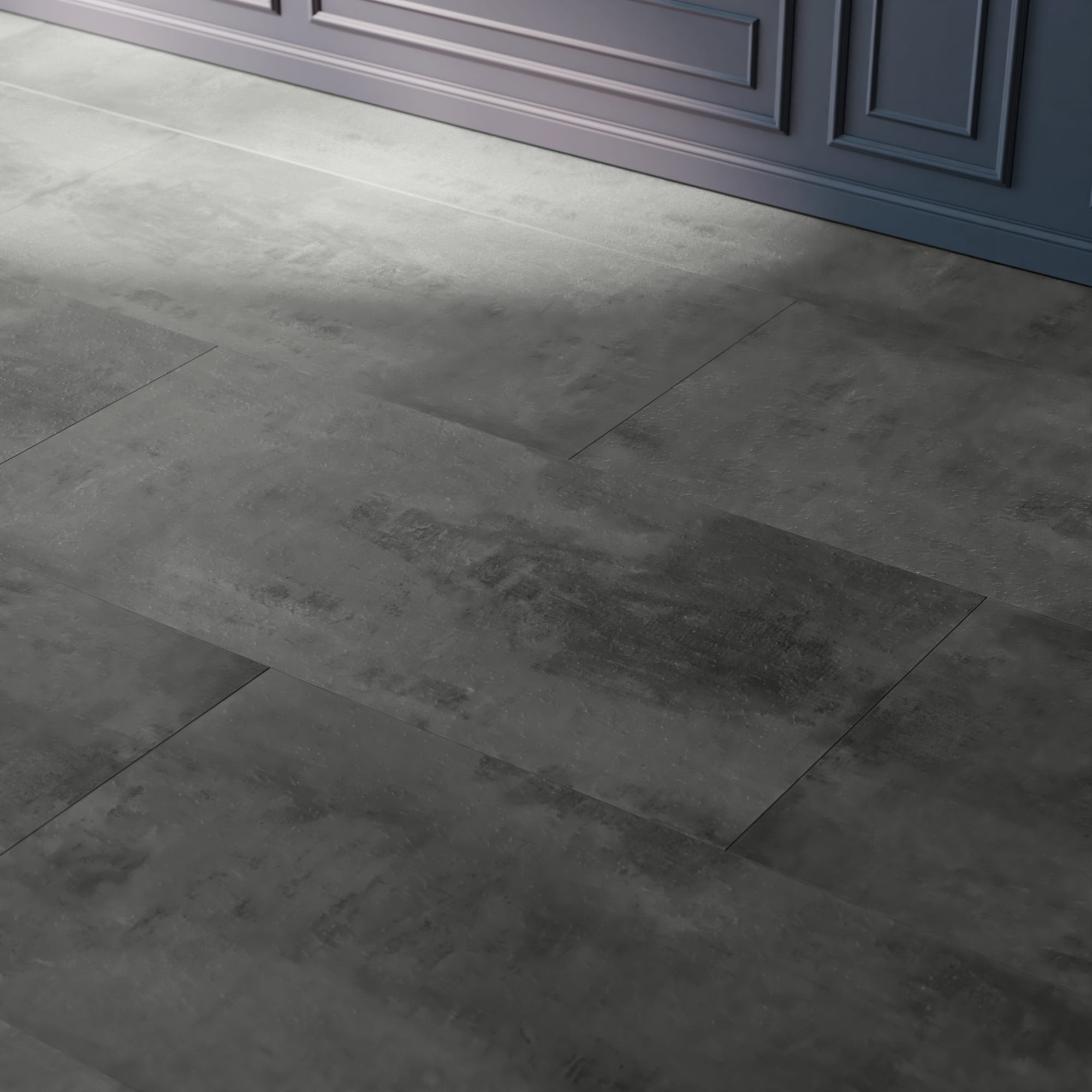 ARTENS - Sol PVC - Dalles PVC à clipser SEREN - INTENSO EXTREM - Effet pierre - Gris foncé - Dimensions L.91,44 cm x l.45,72 cm - Epaisseur 5,5 mm - - 7