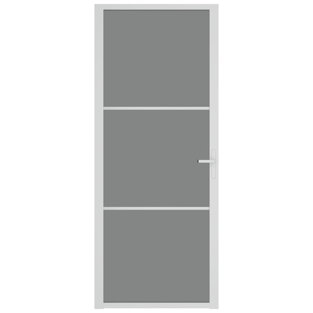 Maison Exclusive - Porta Interna 83x201,5 cm Bianca in Vetro ESG e Alluminio - 3