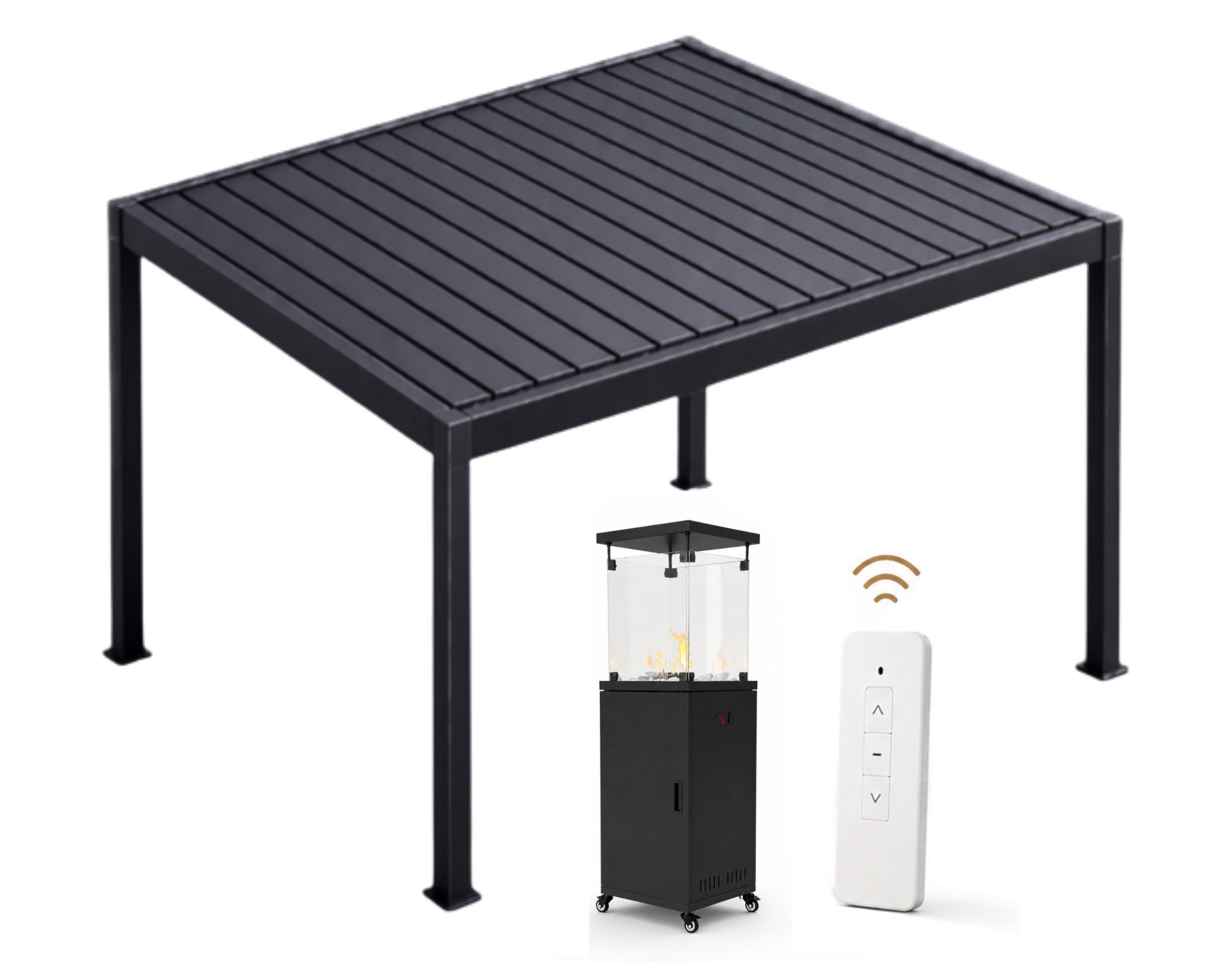 Pergola ogrodowa automatyczna z ogrzewaczem Nordflam Sunloft Optima Smart 3x4 1 kpl.