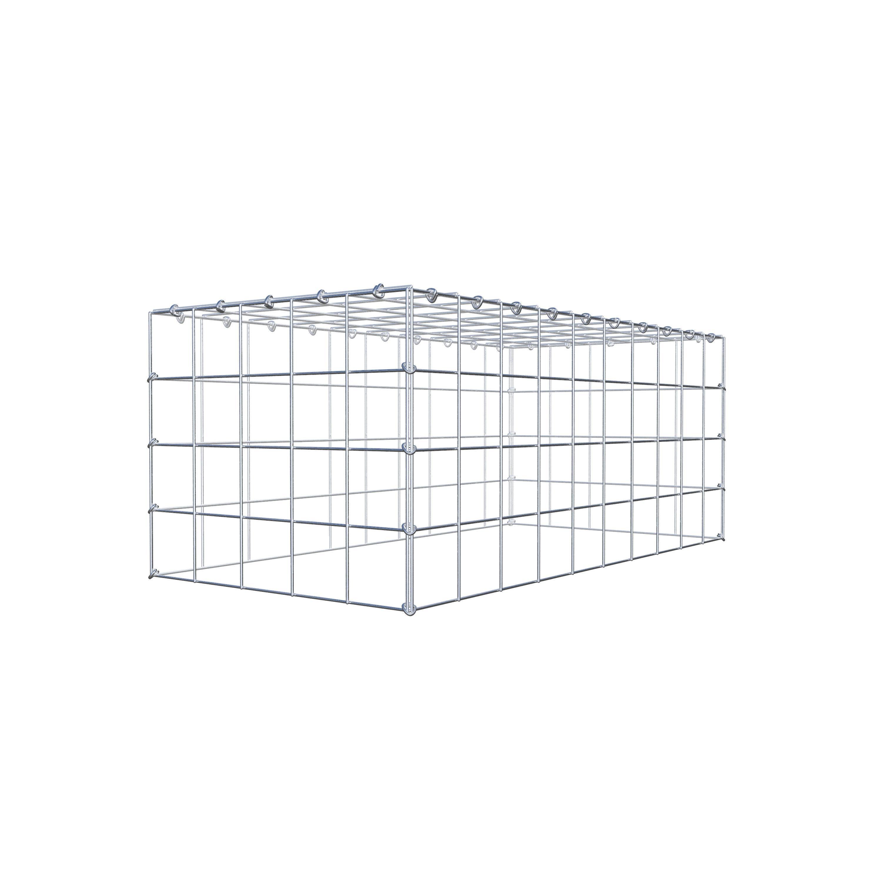Gavión para apilar en acero galvanizado 100x40x50cm (LxAxP), malla 10 x 10cm, Anillo en C, sin rejilla inferior - 6