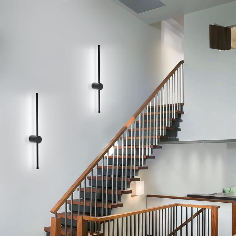 Kinkiet LED 60 cm, obrotowy lampka nocna 350°, dekoracyjne oświetlenie wewnętrzne, 3 regulowane temperatury barwowe, czarny - 7