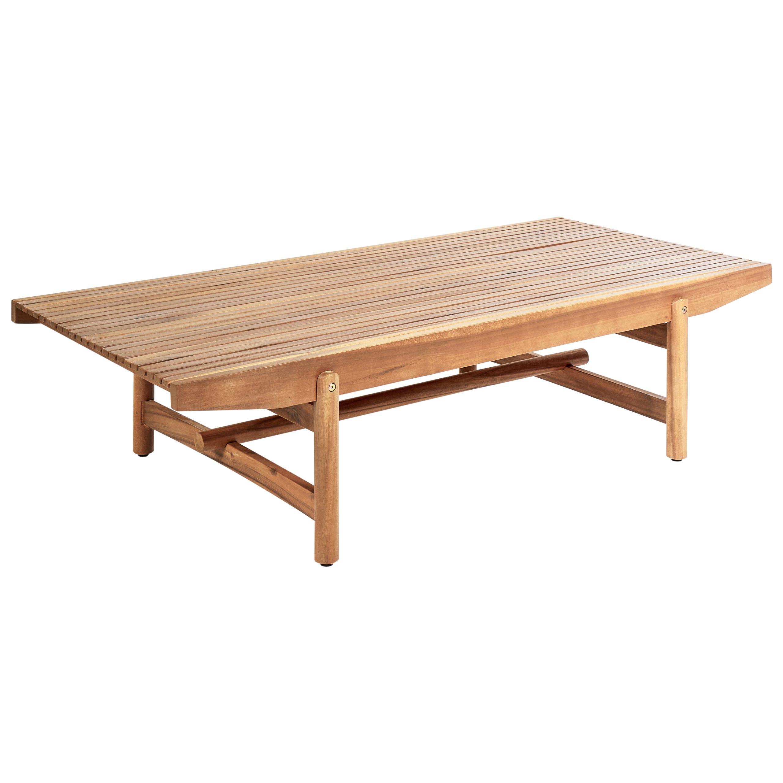 Table basse de jardin 145 x 79 cm en bois d'acacia clair GIAVENO ...