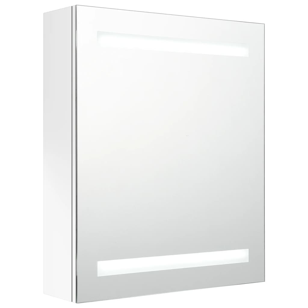 Armoir de rangement | Armoire de salle de bain à miroir LED blanc brillant 50x14x60cm CFW461742