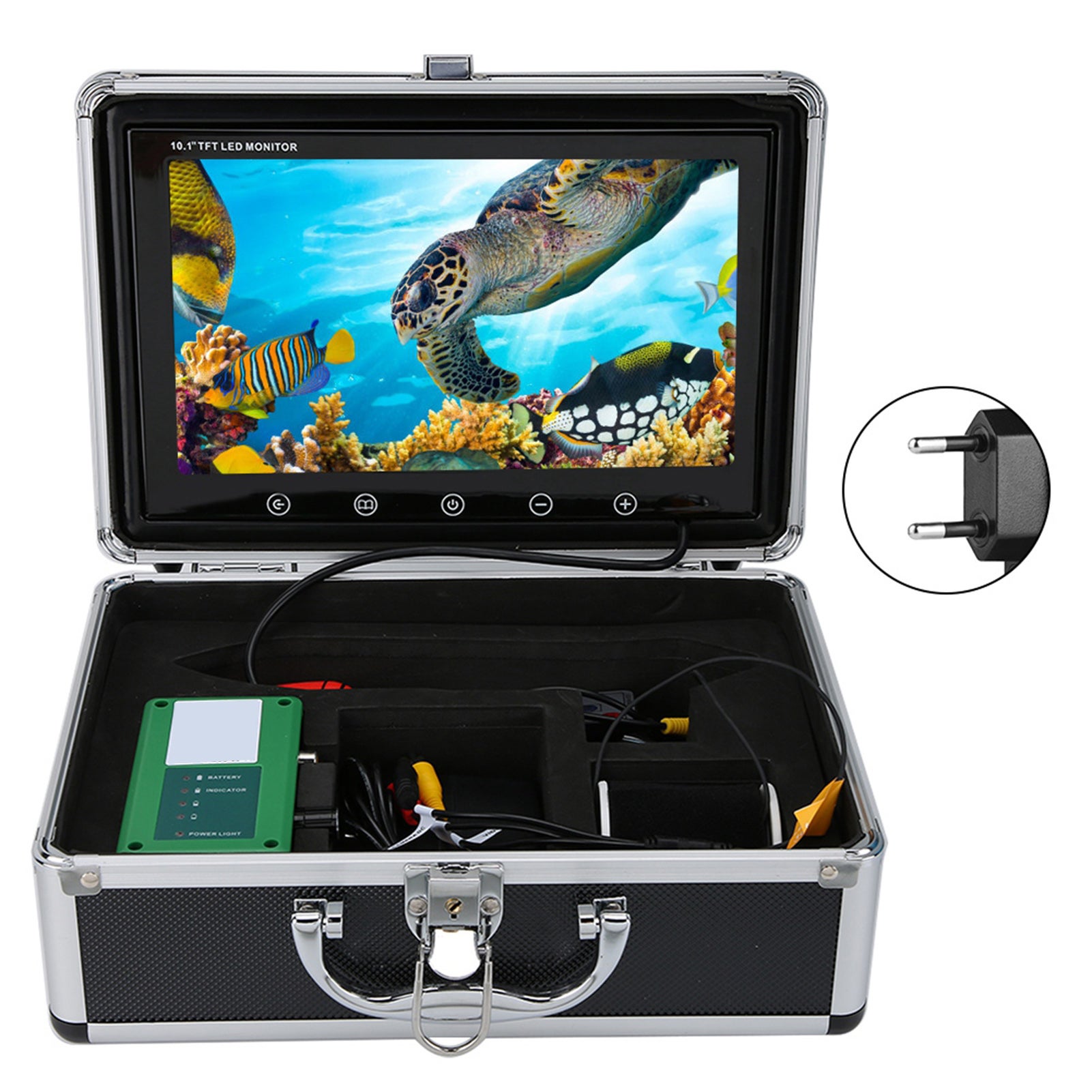 Caméra de pêche sous-marine avec enrouleur de câble rétractable de 20 mètres, éc