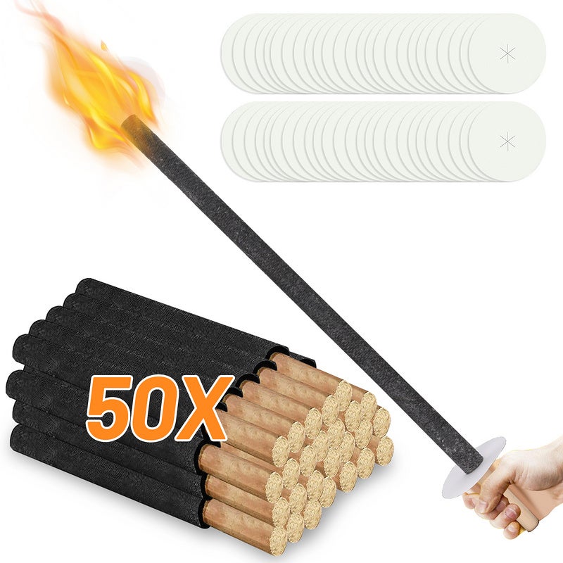 NKlaus Mèche De Torche 3m 2mm Fine En Coton Torche De Jardin Torche En Bambou Mèche De Rechange Mèche De Lampe Mèche Ronde 1281