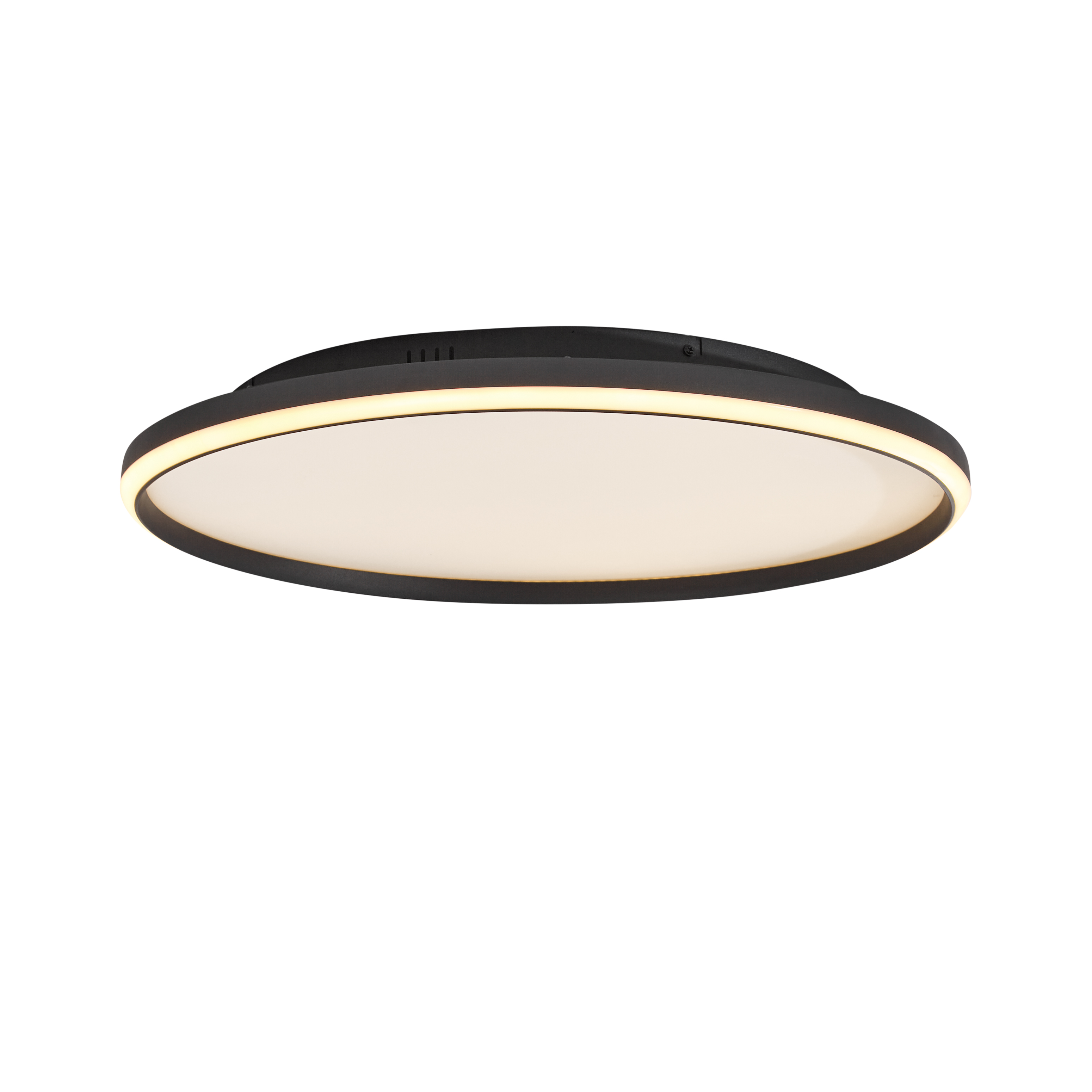 Designerska lampa sufitowa czarna z białym, w zestawie LED z 3-stopniowym ściemnianiem - Xavi