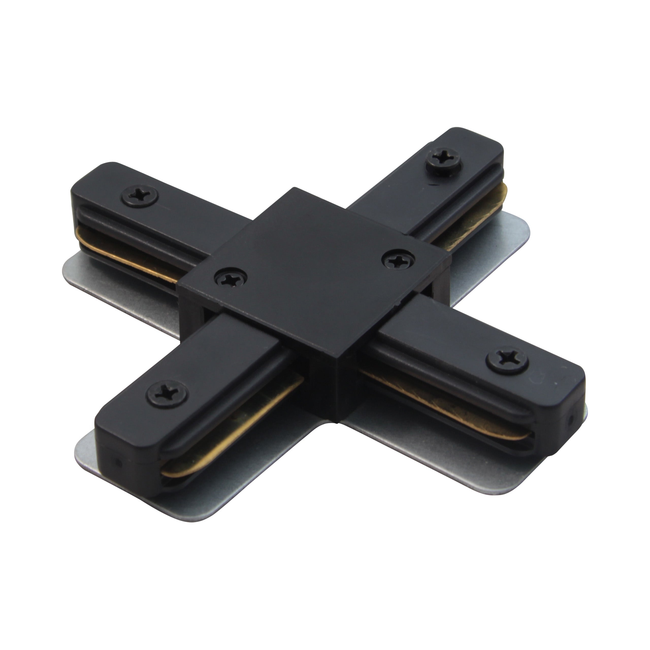 Łącznik HQ 1-faza typ plus krzyżowy 106x106x16mm IP20 do szyny czarny MasterLED