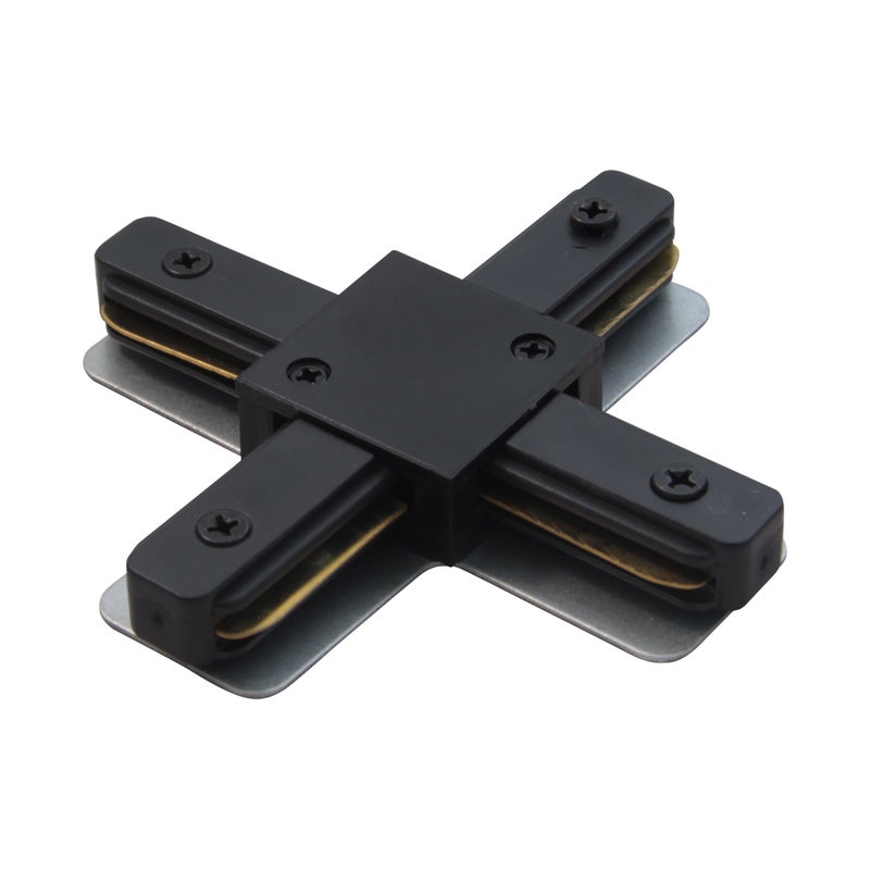 Łącznik HQ 1-faza typ plus krzyżowy 106x106x16mm IP20 do szyny czarny MasterLED