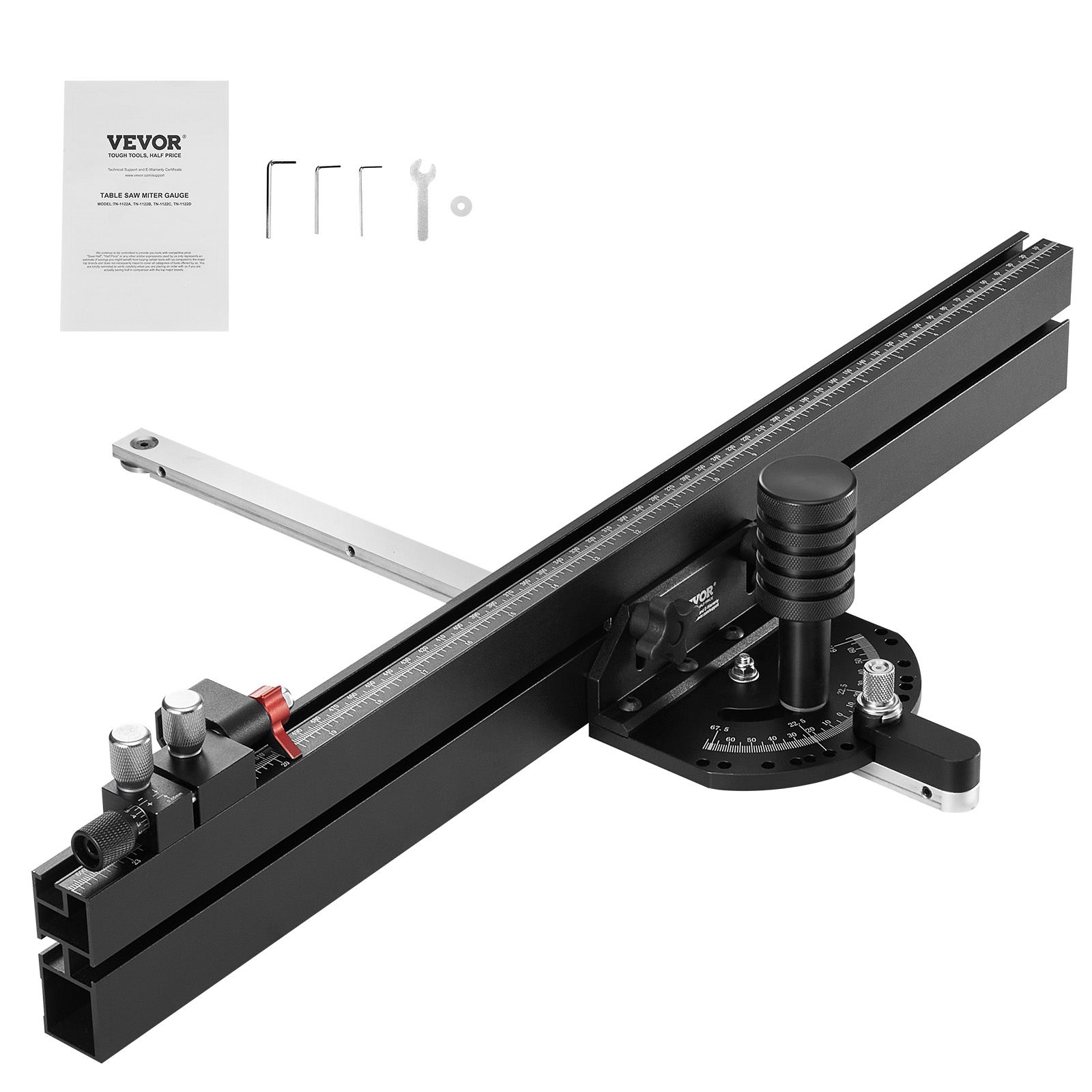 Jauge à Onglets De Précision Aluminium - 27 Butées D'Angle Pour Scie à Table