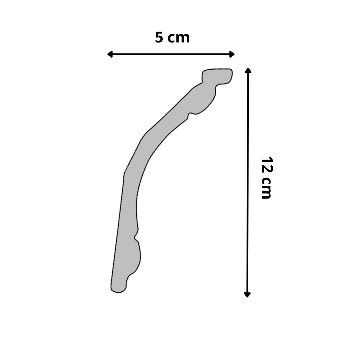Lot de 12 Corniches Classiques Polymère, L.240 cm x P.12 cm, Ep.50 mm - 5