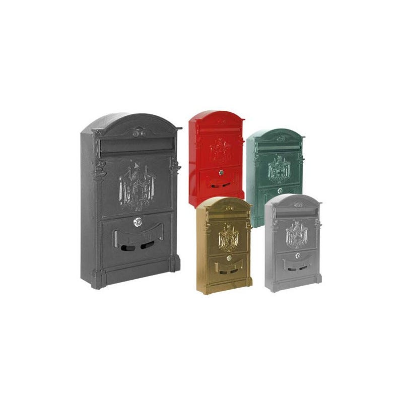 Cassetta Postale In Acciaio Verniciato Rosso Modello Signal - Design Classico - Foto 2