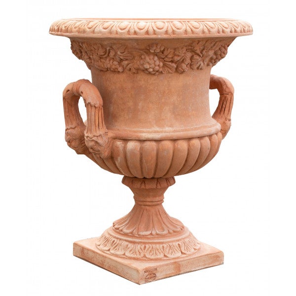 Biscottini macetas grandes de terracota para exterior 59x47x47 cm hecho en italia | macetas grandes artesanales | macetas grandes de terracota