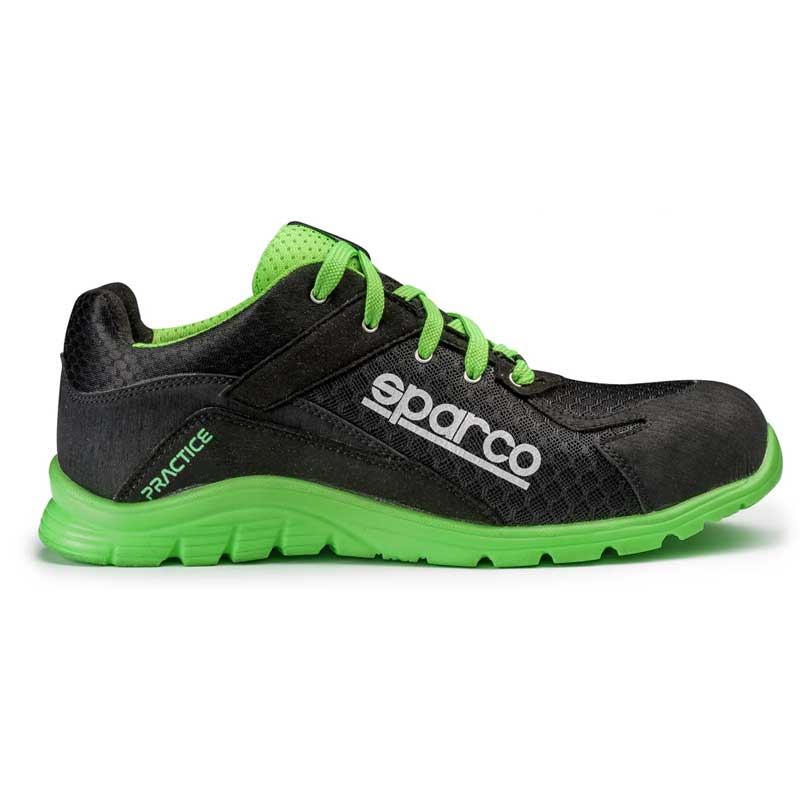 Chaussure de sécurité s24 sparco pratice - noir vert - taille 42 - 07517 - 2