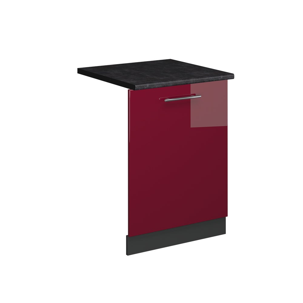 Vicco Panel przedni zmywarki Fame-Line, Bordowa Czerwień wysoki połysk, 60 cm , BP Antracyt